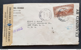 Haiti 1942, Zensur Brief PORT-AU-PRINCE Gelaufen NEW YORK "overt Par La Censure" - Haití