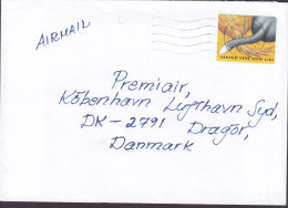 Finland Air Mail HELSINKI Helsingfors 1999 Cover Brief DRAGØR Denmark 3.00 Cat Chat Katze - Briefe U. Dokumente