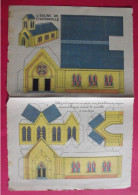 Découpage Diorama à Construire. L'église De Chatonville Vitraux Clocher Rosace Parvis. 1938 - Verzamelingen