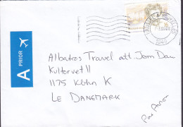 Belgium A PRIOR Label BRUSSEL Bruxelles 1996 Cover Brief Lettre Denmark Europa CEPT Nevejean Stamp Timbre - Storia Postale