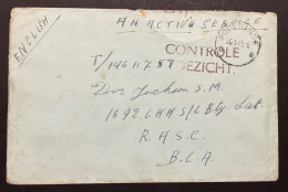 Lettre Censure "Legerpost" POPERINGE 20-4-45 - "Controle - Toezicht" (A.S. Active Service) - Weltkrieg 1939-45 (Briefe U. Dokumente)