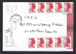 FRANCE LIBERTE 1982 - Lettre Recommandée, Affranchie Avec Y&T N°2220. Du 15-7-1983.  77 MELUN CALMONT.  TB. - 1982-1990 Liberty Of Gandon