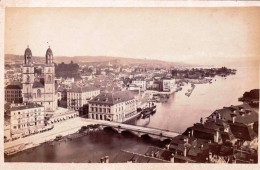 Suisse - PHOTO - FOTO ALBUMINE-  ZURICH Et Le Lac - Anciennes (Av. 1900)