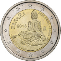 Espagne, 2 Euro, Parc Guell, 2014, Madrid, SPL, Bimétallique - Spain