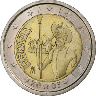 Espagne, Juan Carlos I, 2 Euro, Don Quichotte, 2005, Madrid, SPL, Bimétallique - España