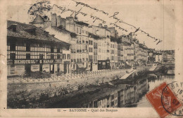 64 BAYONNE QUAI DES BASQUES LES COMMERCES - Bayonne