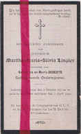 Devotie Doodsprentje Overlijden - Onderwijzeres Martha Lingier Dochter Seraphien & Maria Debets - Gistel 1896 - 1919 - Décès