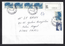 FRANCE LIBERTE 1982 - Lettre Recommandée, Affranchie Avec Y&T N°2189-2056. Du 15-11-1982.  54 VILLERS LES NANCY.  TB. - 1982-1990 Liberty Of Gandon