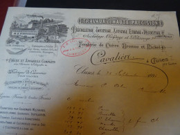 CLUSES CAVALIERI 1896 Décolletage Facture - 1800 – 1899