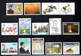 Ireland, MNH, 1988, Michel 640 - 651, 662, 664, Lot, C.v. 27 € - Neufs