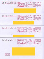 China Posted Cover，2015 World Figure Skating Championships ATM Postmark,4 Pcs - Sobres