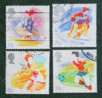 SPORT Ski Tennis Football Soccer (Mi 1143-1146) 1988 Used Gebruikt Oblitere ENGLAND GRANDE-BRETAGNE GB GREAT BRITAIN - Used Stamps