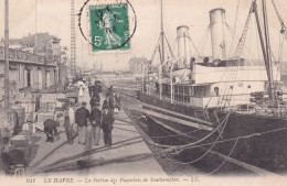 Le Havre Tres Animée 1908 Station Paquebots Southampton Douaniers Faisant La Ronde - Porto