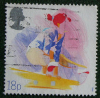 18P SPORT Ski Tennis Football Soccer (Mi 1143) 1988 Used Gebruikt Oblitere ENGLAND GRANDE-BRETAGNE GB GREAT BRITAIN - Gebraucht