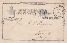 AD Heligoland Postkarte 1883 - Héligoland