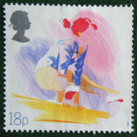 18P SPORT Ski Tennis Football Soccer (Mi 1143) 1988 Used Gebruikt Oblitere ENGLAND GRANDE-BRETAGNE GB GREAT BRITAIN - Used Stamps