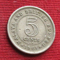 Malaya And British Borneo 5 Cents 1961 KN #2 W ºº - Malasia