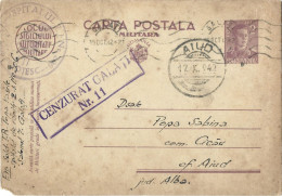 ROMANIA 1942 MILITARY POSTCARD, CENSORED GALATI NR.11, GALATI ''CĂMINUL PREOȚESC'' STAMP, WOUNDED HOSPITAL Z. I. No. 206 - 2. Weltkrieg (Briefe)