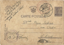 ROMANIA 1944 POSTCARD, MILITARY CENSORED, OPM 5825, POSTCARD STATIONERY - 2. Weltkrieg (Briefe)