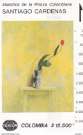 COLOMBIA(Tamura) - Tulipan Sobre Amarillo, Painting/Santiago Cardenas, Tirage 10000, Used - Colombia