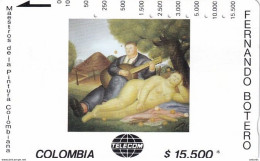 COLOMBIA(Tamura) - Concierto Campestre, Painting/Fernando Botero, Tirage 10000, Used - Colombia