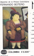 COLOMBIA(Tamura) - Mujer Con Abrigo De Piel, Painting/Fernando Botero, Tirage 19000, Used - Kolumbien