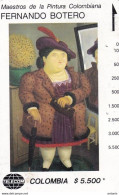 COLOMBIA(Tamura) - Mujer Con Abrigo De Piel, Painting/Fernando Botero, Tirage 19000, Used - Colombia