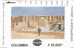 COLOMBIA(Tamura) - Edificios Nen Construccion, Painting/Juan Cardenas, Tirage 10000, Used - Colombie