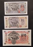 North Korea 1947 Full Set UNC - Corée Du Nord