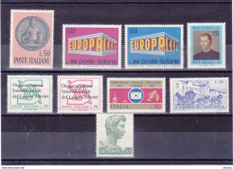 ITALIE 1969 Année Complète Yvert  738a +1033-1040 NEUF** MNH Cote : 5,10 Euros - 1961-70:  Nuovi