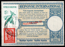 ARGENTINE ARGENTINA Lo16u  M$.12 / 1 PESO + Stamps 88 Pesos International Reply Coupon Reponse Antwortschein IRC IAS - Postwaardestukken