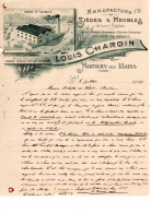 VOSGES MARTIGNY LES BAINS SIEGES & MEUBLES  L CHARDIN ANNEE 1911 TROUS ARCHIVES F A4 - Old Professions
