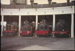 TRAINS ---  Depot - Rotonde De Marlenbourg -- Locos 9008 - SA03 - MF83 - NE61 - Trains