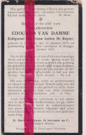 Devotie Doodsprentje Overlijden - Edouard Van Damme - Oostende 1859 - Brugge 1918 - Décès