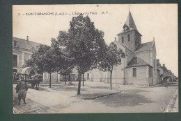 CP - 37 - Saint-Branchs - Eglise Et Place - Autres & Non Classés