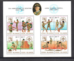 Cook Islands 1983 Satz Boyscout/Pfadfinder/Scouting Bl.132 Schon Postfrisch/MNH - Islas Cook