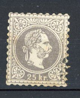 AUTRICHE - 1867 Yv. N°38k Lilas-gris Impression Grossière (o) 20k Cote 20 Euro  BE  2 Scans - Used Stamps