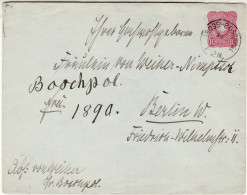 GERMANY EMPIRE 1890 COVER  MiNr U 12 B SENT FROM GROSS-BOSCHPOL /BOŻEPOLE WIELKIE/ TO BERLIN - Covers & Documents