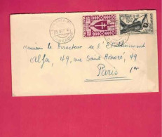 Lettre Pour La France - YT N° 255 Et 285 - Rare Cachet Avec Pont Central De Douala New-Bell - Covers & Documents