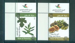 Palestine 2015- Figs And Olives Set (2v) - Palestine