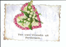 Herdersem   Van Uwe Vriendin Uit Herdersem   1907 (handgemaakte Bloemen) - Aalst