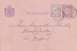 Briefkaart 2 Nun 1892 Utrecht (kleinrond) Naar Neukirchen - Marcofilia