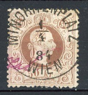 AUTRICHE - 1867 Yv. N°39 Dentelé 12 (o) 50k Brun Impression Grossière Cote 120 Euro  BE R 2 Scans - Gebruikt