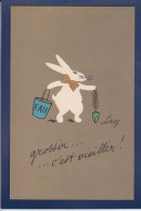 CPA 1 Euro Lapin Humour Bunny Prix De Départ 1 Euro Non Circulée - Other & Unclassified