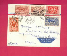 Lettre De 1959 Pour La France - YT N° 252, 277, 278, 300 Et 304 - Brieven En Documenten