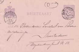 Briefkaart 2 Mei 1888 Harlingen (kleinrond) Naar Amsterdam - Postal History