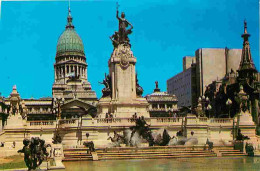 Argentine - Buenos Aires - Monumento A Los Dos Congresos - Al Fondo El Edificio Del Congreso De La Nacion - CPM - Voir S - Argentine