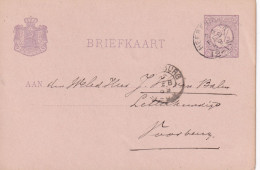 Briefkaart 24 Feb 1889 Heerenveen (kleinrond) Naar Voorburg (vaag Kleinrond) - Postal History