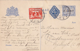 Briefkaart 26 Jun1924 Overschie *2* (langebalk)   Leuke Bijfrankering - Postal History