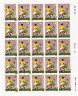 Zaire 1990, Football World Up In Spain, Overp. Gold, 25val In Sheetlet - Unused Stamps